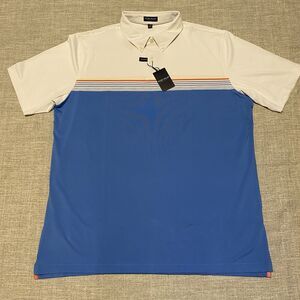 Peter Millar Polo Mens 2XL Sunshine Crown Crafted Tailored Fit Shirt Golf